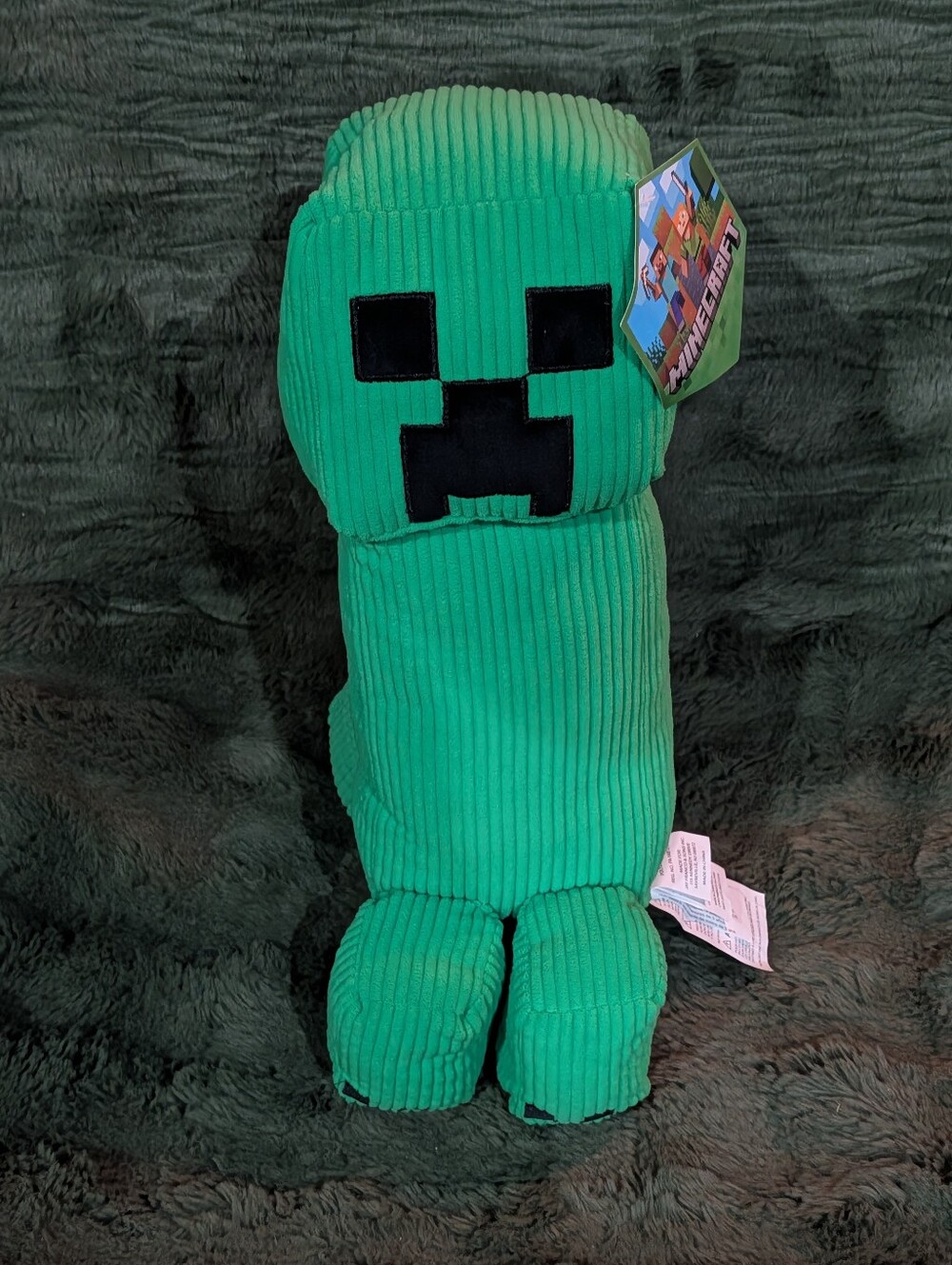 Brand New Mojang Minecraft Creeper Corduroy Pillow Stuffed Animal Plush Toy
